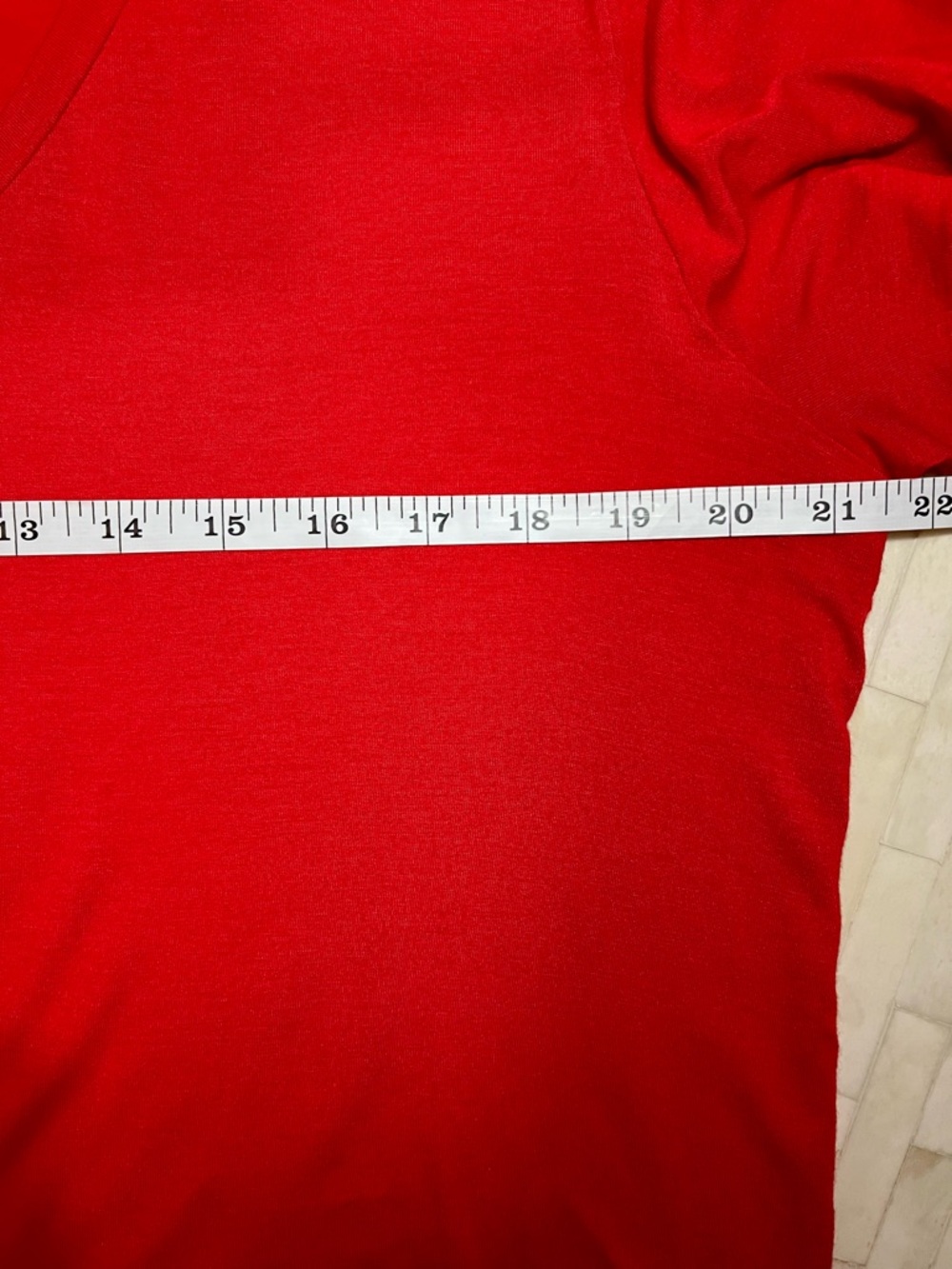 Halogen Modal V-Neck Slouchy Tee Short Sleeve Red size XL - Picture 6 of 7